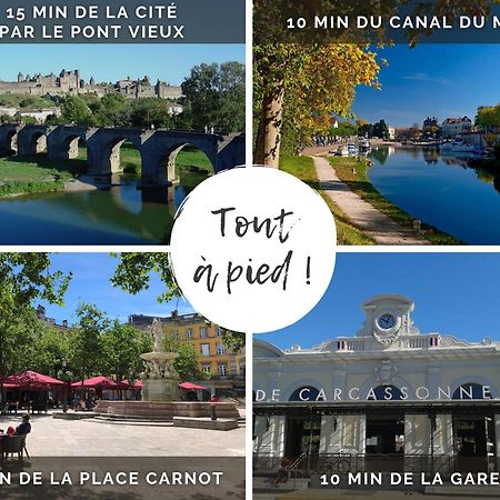 Le Marty - Wifi - Central - Climatison - Parking Gratuit Carcassonne Eksteriør bilde